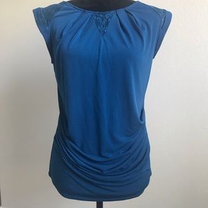 7th Avenue New York & Company Blue blouse sz med